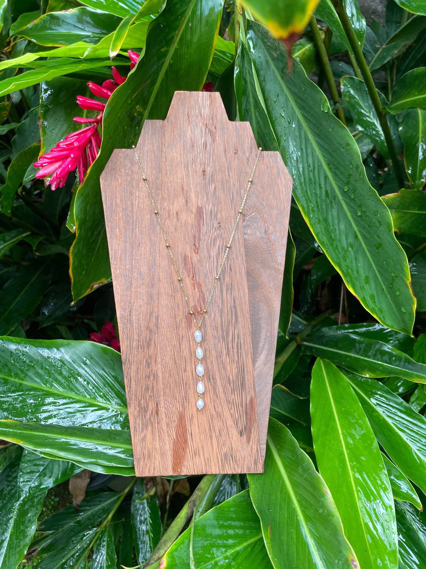 Hinahina Pearl Drop Necklace