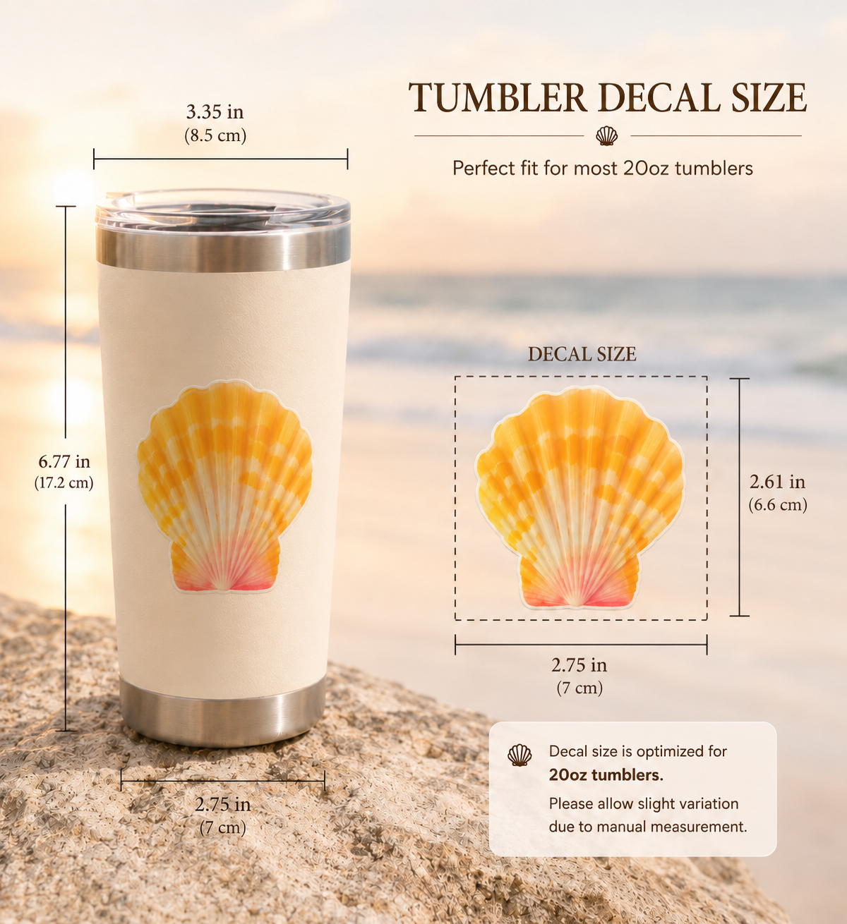 Sunrise Shell Transfer Sticker