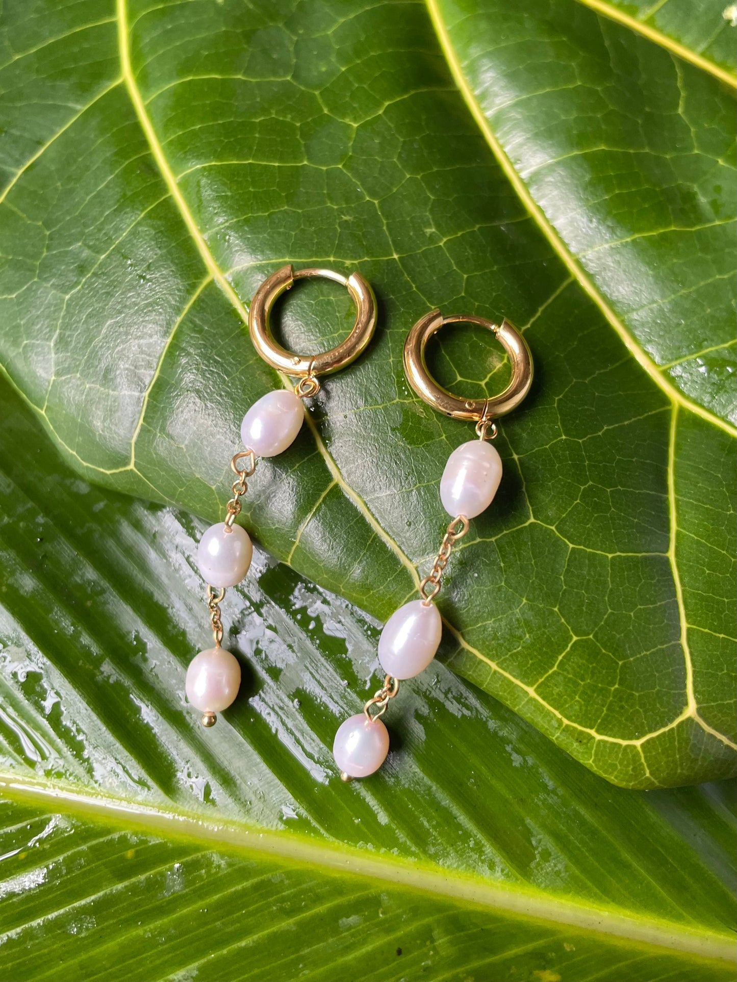 Hinahina Pearl Drop Earrings