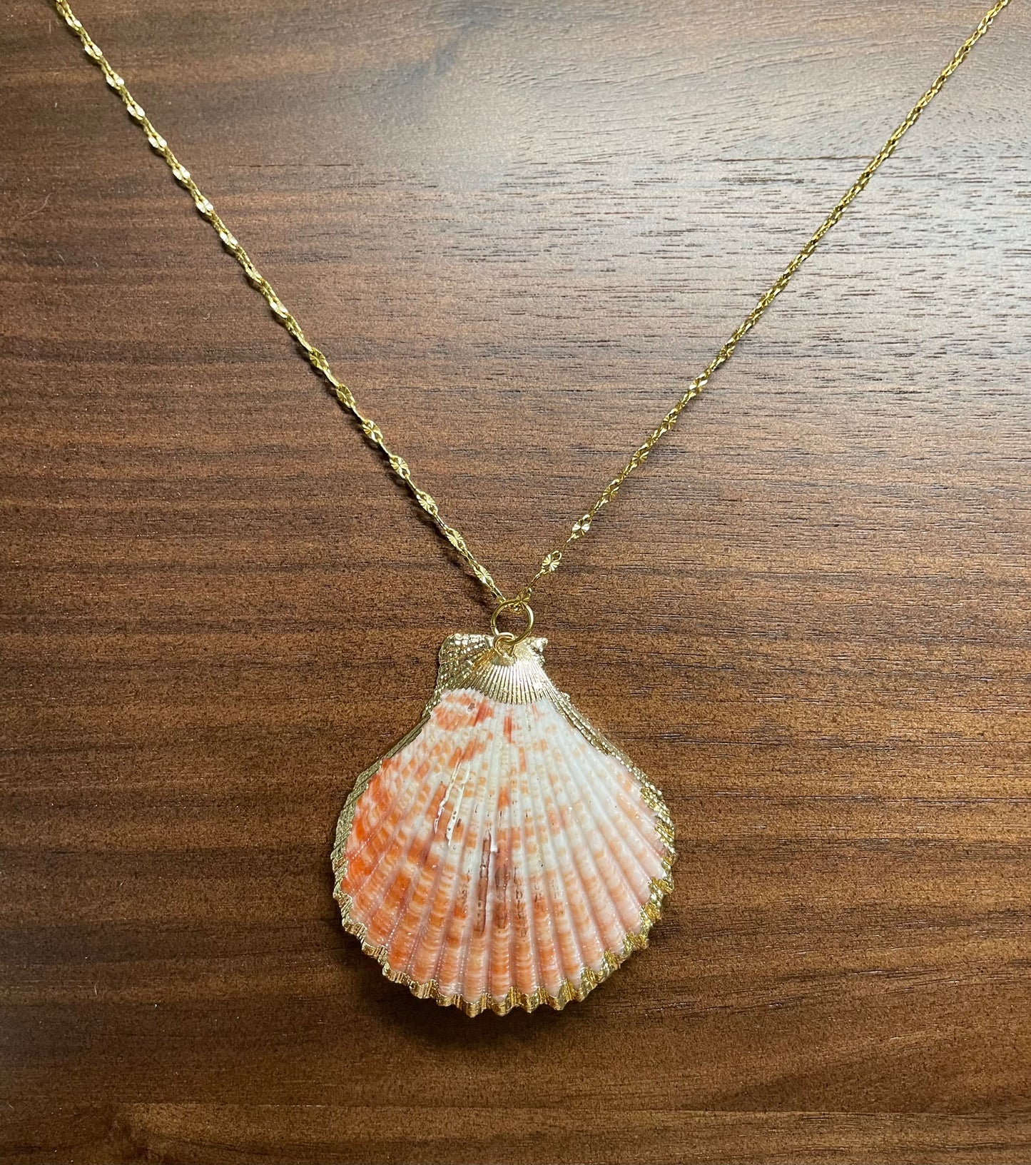 Golden Edge Shell Necklace
