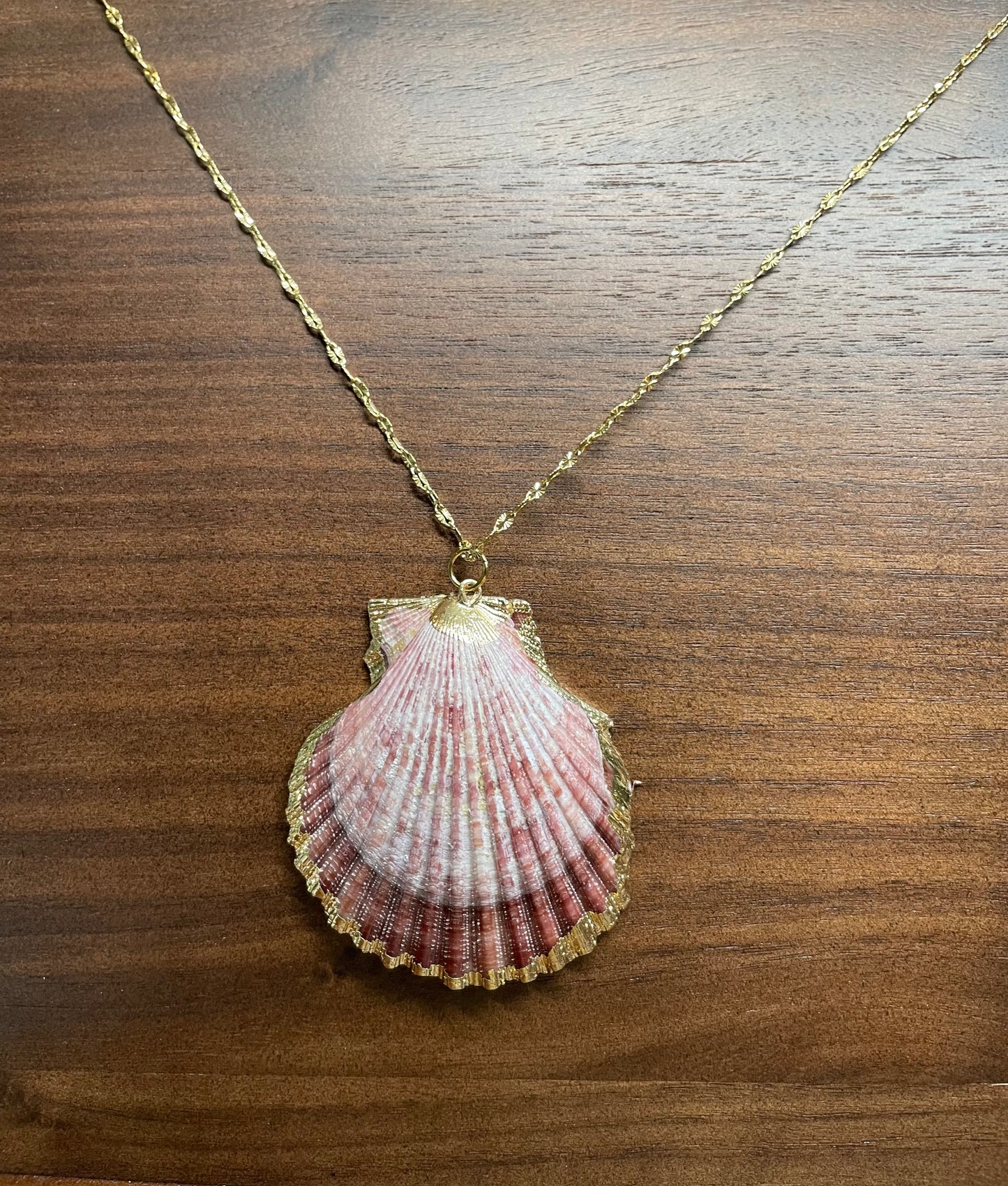 Golden Edge Shell Necklace