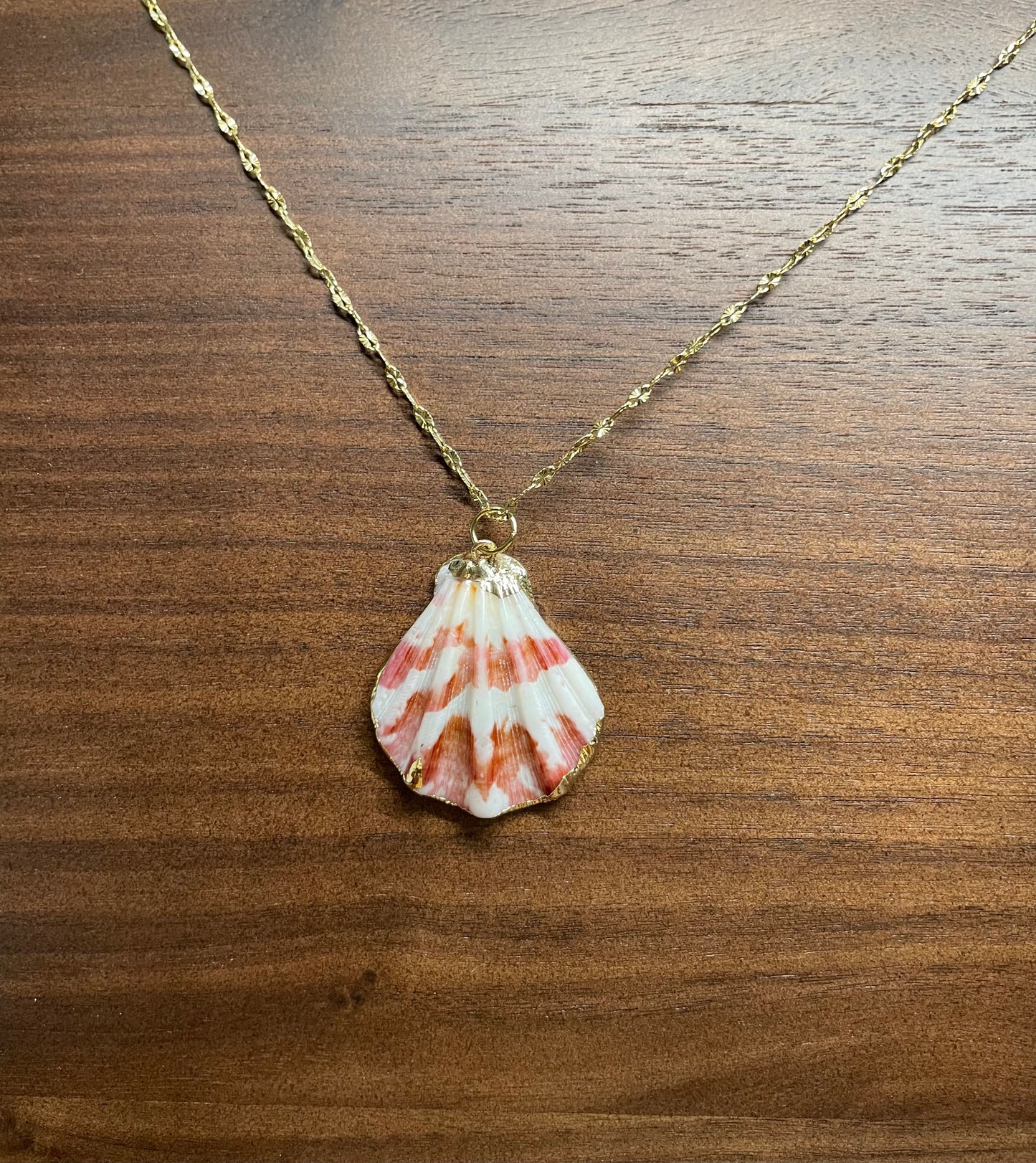 Golden Edge Shell Necklace