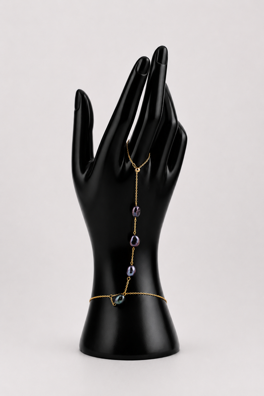 Twilight Tide Hand Chain - 14K PVD Gold