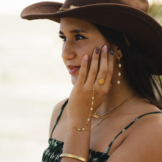 ALOHA Hand Chain - 14K PVD Gold