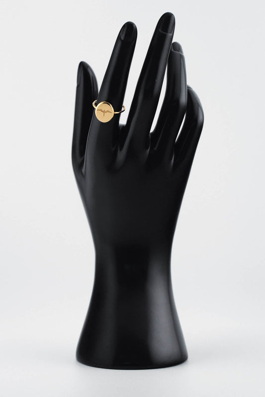 Iwa Bird Signet Ring - 14K PVD Gold