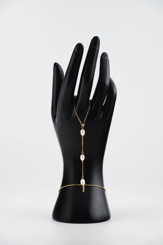 Hinahina Hand Chain - 14K PVD Gold