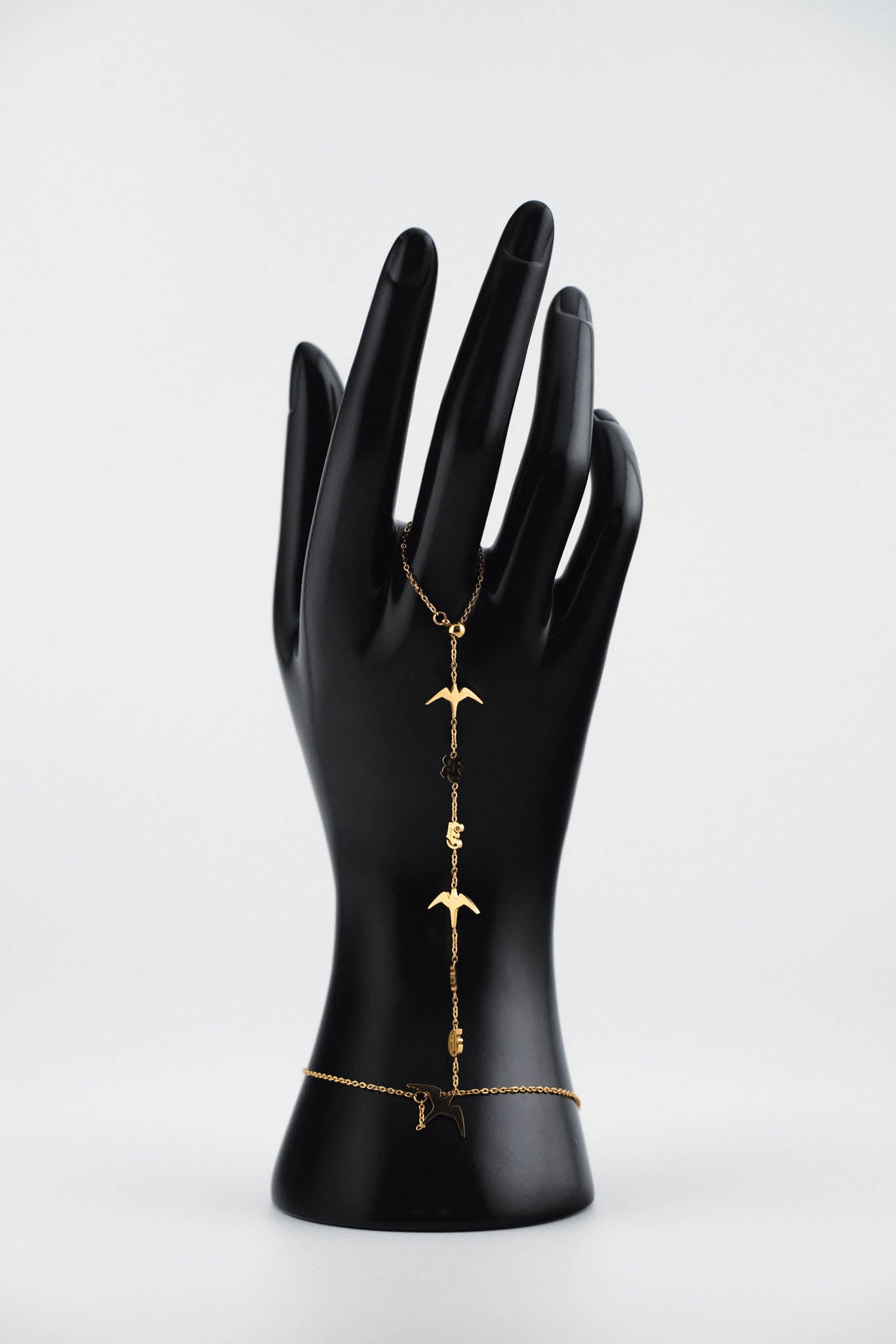 RISE `Iwa Bird Hand Chain - 14K PVD Gold