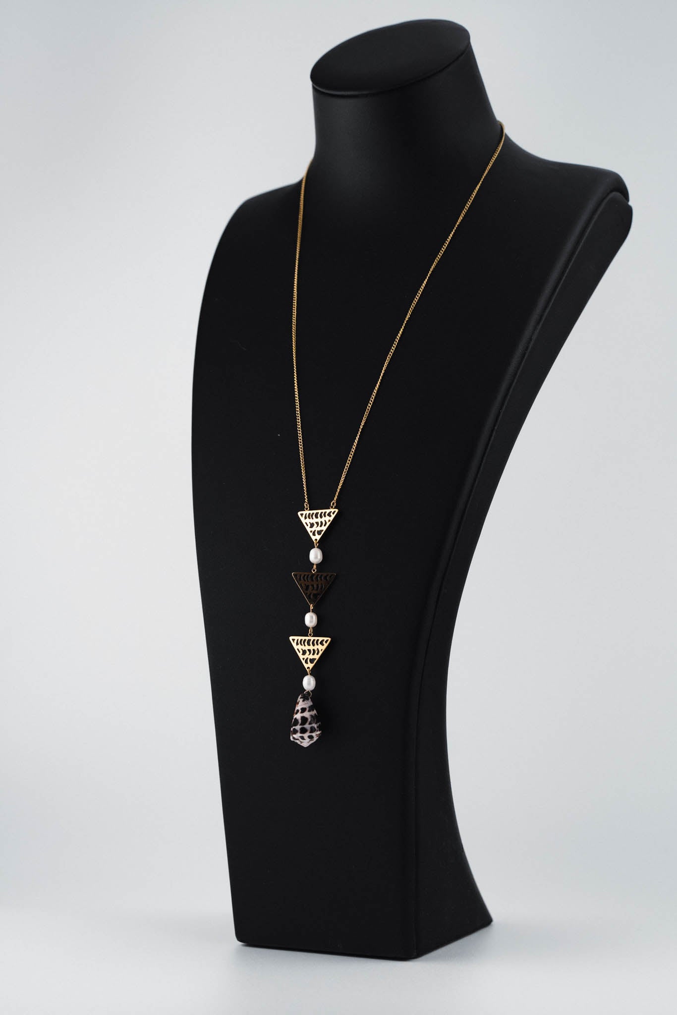 Hebrew Triple Edge Necklace - 14K/18K PVD Gold
